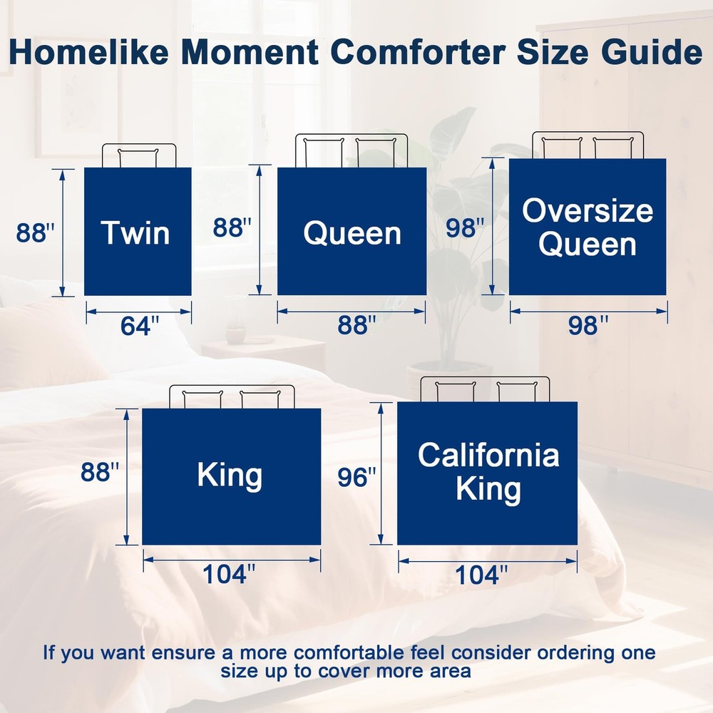 Twin Comforter Duvet Insert- Blue Down Alternative Bed Comforter Twin Size Li...
