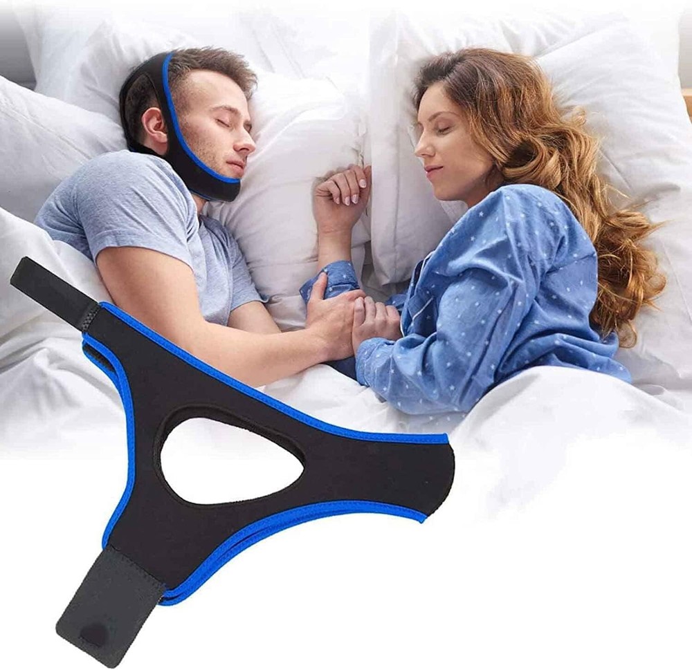 Universal Snoring Devices Adjustable, Chin Strap, Sleep Apnea, Jaw Solution