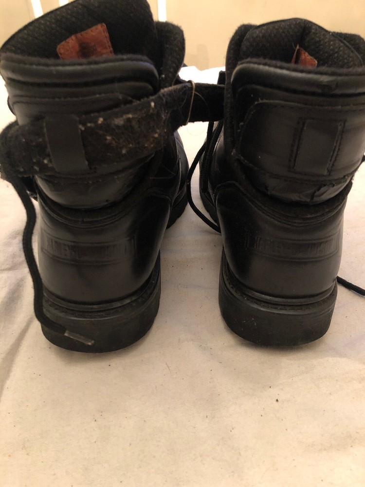Harley Davidson Motorcycles Black Lace Up Boots Size 11