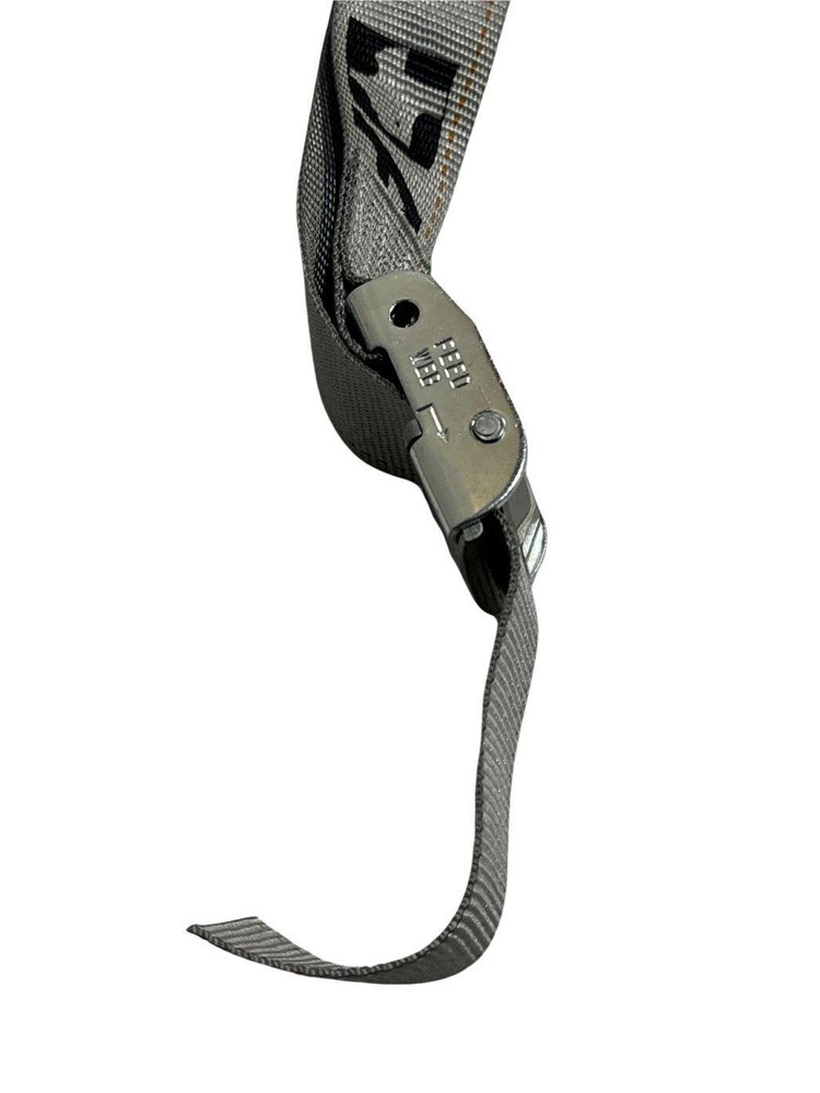 2"x16' Gray E-Track Cam Buckle Strap w/ Spring Fitting (2 Pack)