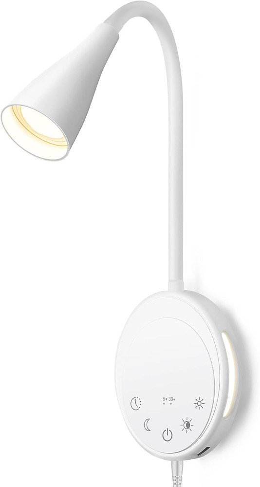 LED Wall Mounted Reading Light, Book Light for Reading in Bed with Touch Control