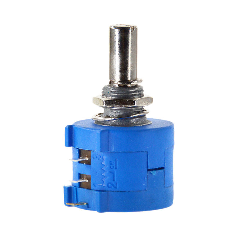 10-Turn Rotary Potentiometers Variable Dial Resistor Wirewound Pot 1/4" Shaft