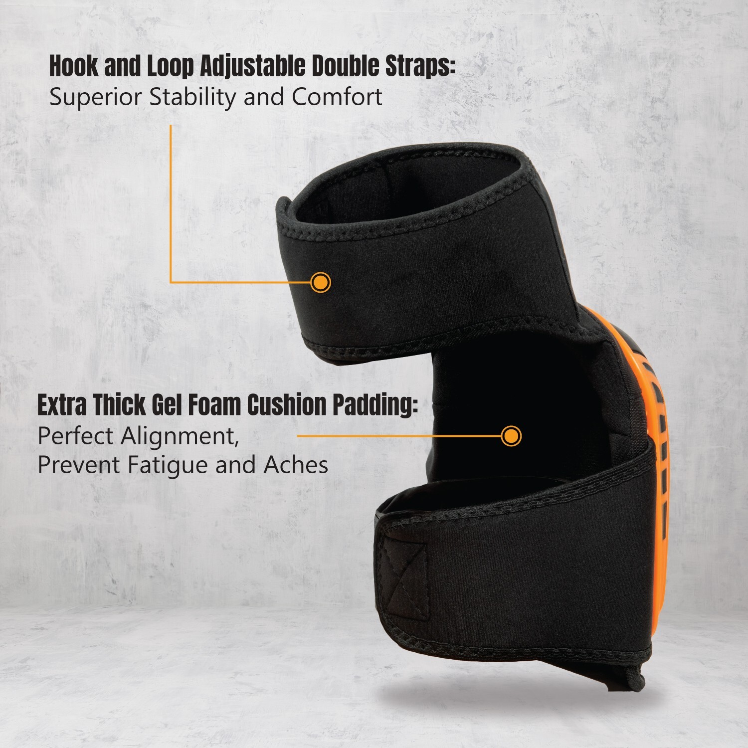 POWERTEC 71880 Knee Pads for Work, Construction, Flooring, Gardening, 1 PAIR