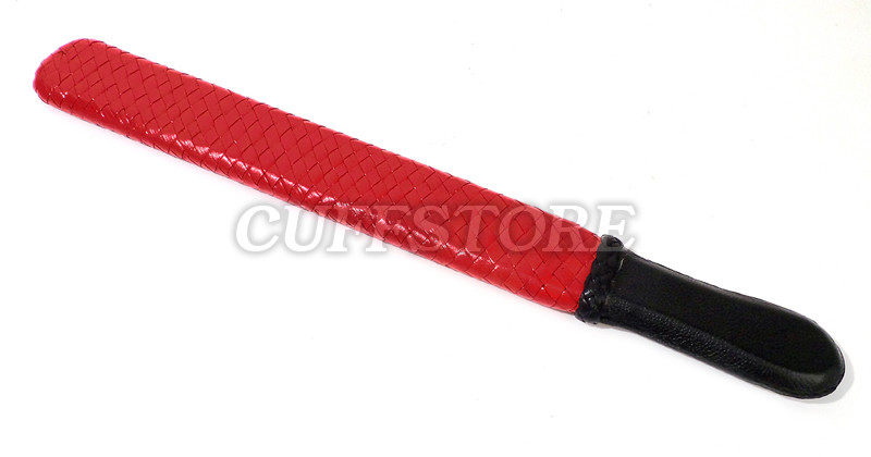 Red Leather Rigid Spanking Paddle BDSM Slapper
