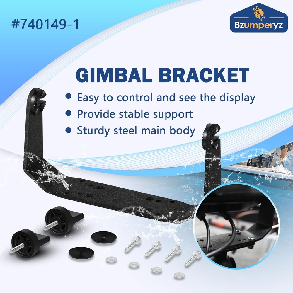 Gimbal Mount Bracket with Knobs and Screws for Helix 8, 9, 10 Fishfinders