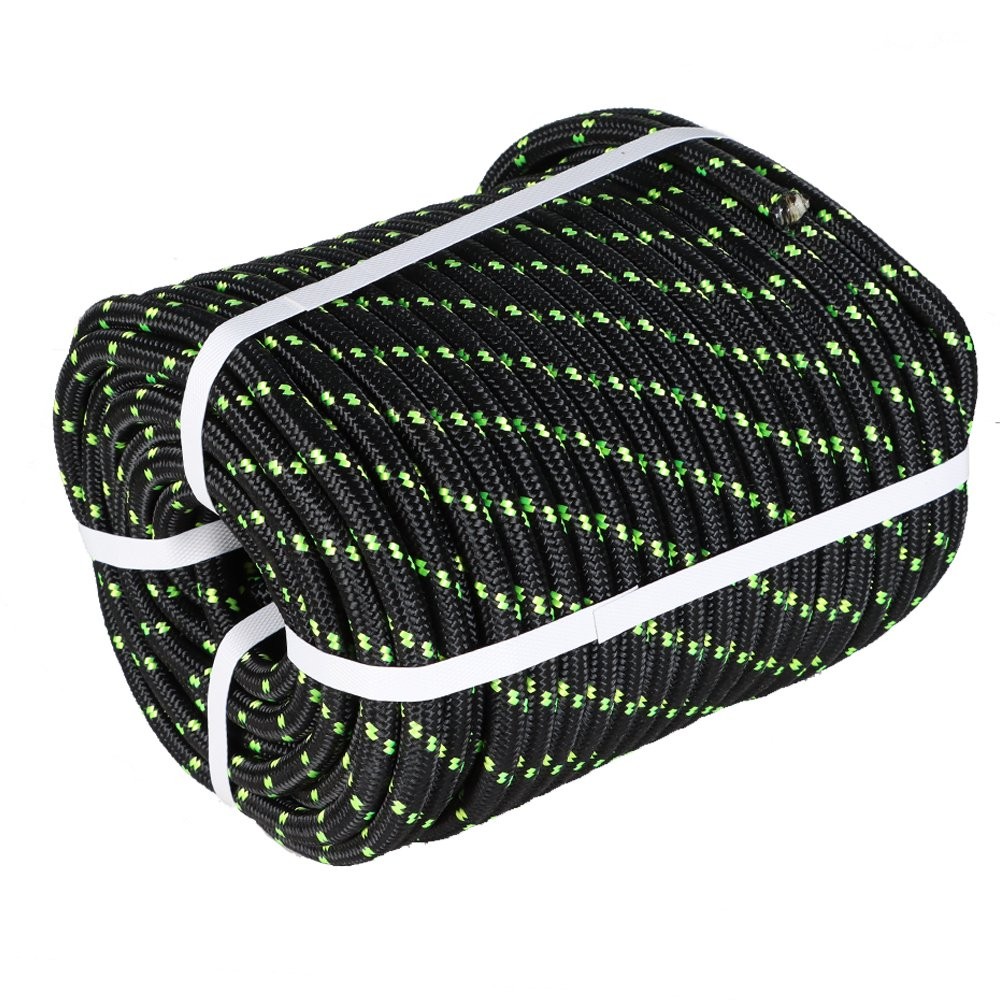 1/2" × 100' Double Braid Polyester Rope 6180Lbs Breaking Strength Bull Rope