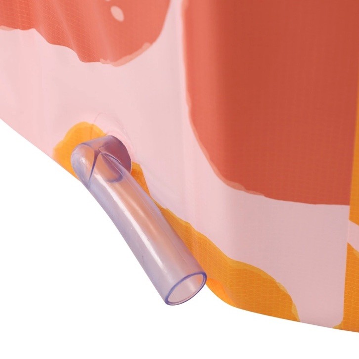 Pink Foldable Bathtub Portable Insulated Bathtub PVC Ice Bath Tub for Adult 1.2m