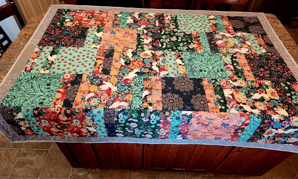Homemade Quilt 48" x 62" NECTAR