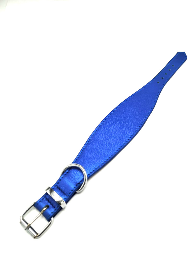 Dog Collars - Original Leather - Comfortable Inner - Blue
