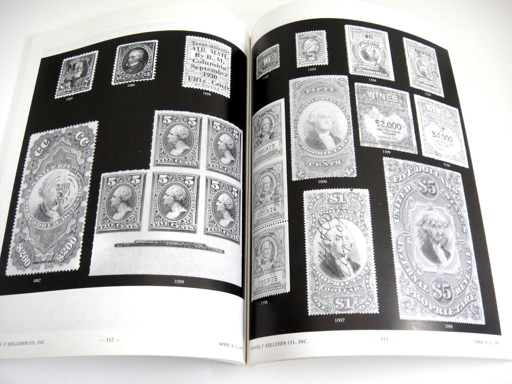 Kelleher Stamp Auction Catalog 1999 Proofs Essays Covers Provisionals Gravure