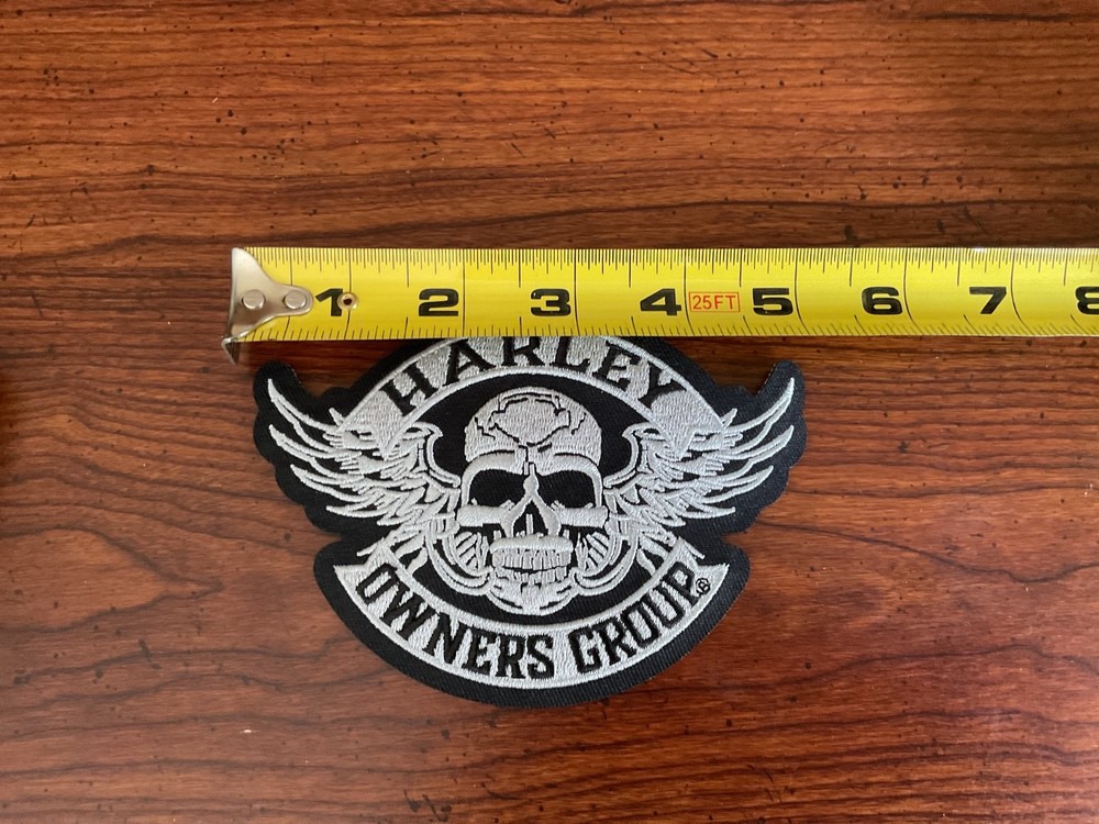 Small Winged Silver Skull Patch - Harley Owners Group