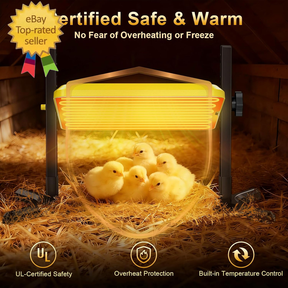 Smart Chick Brooder Plate - Energy Efficient Chick Heat Plate with Adjustable He