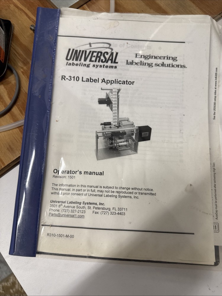 Universal R310 Round Product Semi-Automatic Labeling Machine