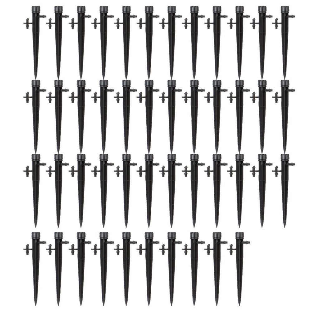 100PCS 360° Adjustable Water Flow Irrigation Drippers Stake Emitter Drip System