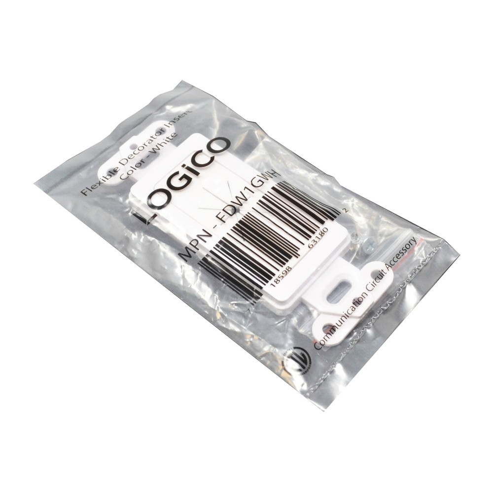 Decorator Wall Plate Insert with Flexible Opening White