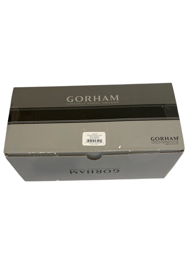 NIB Gorham Larina Classically Modern Tableware Flatware 78 Pcs Set