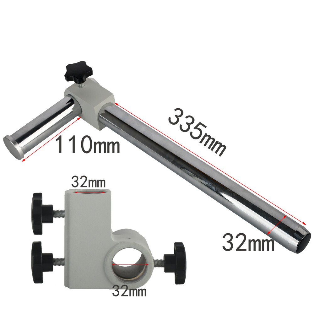 Single Arm Microscope White Bracket Lens Aperture 76mm Horizontal Movement