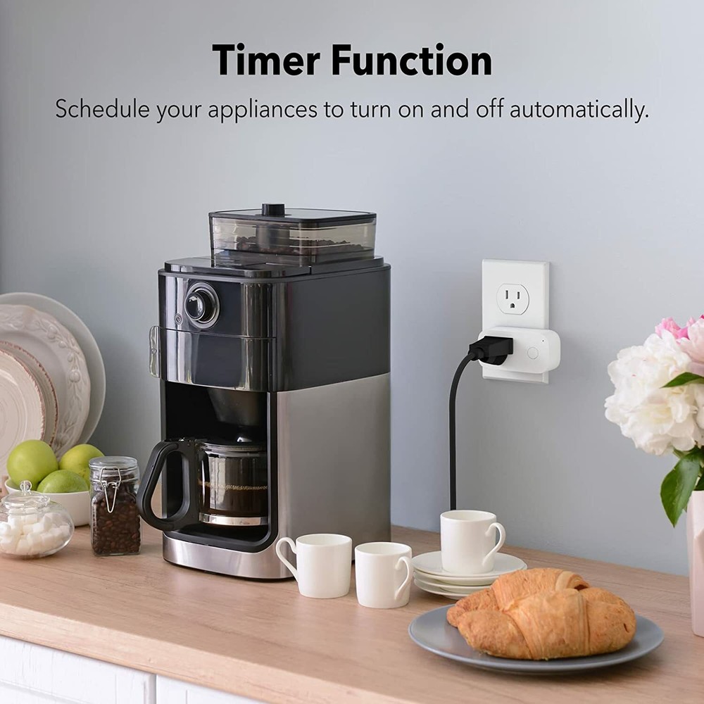 BN-LINK 2 Pack Smart Wi-Fi Plug Outlet with Remote Control, Timer Function 15A