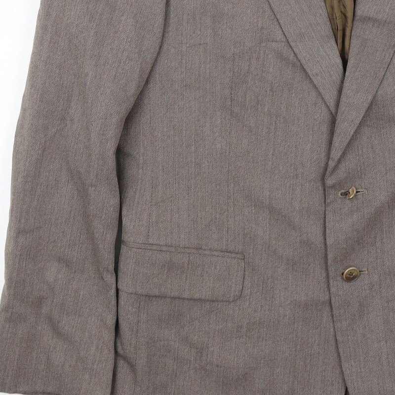 Vintage St Michael Mens Brown Polyester Blend Blazer Size M