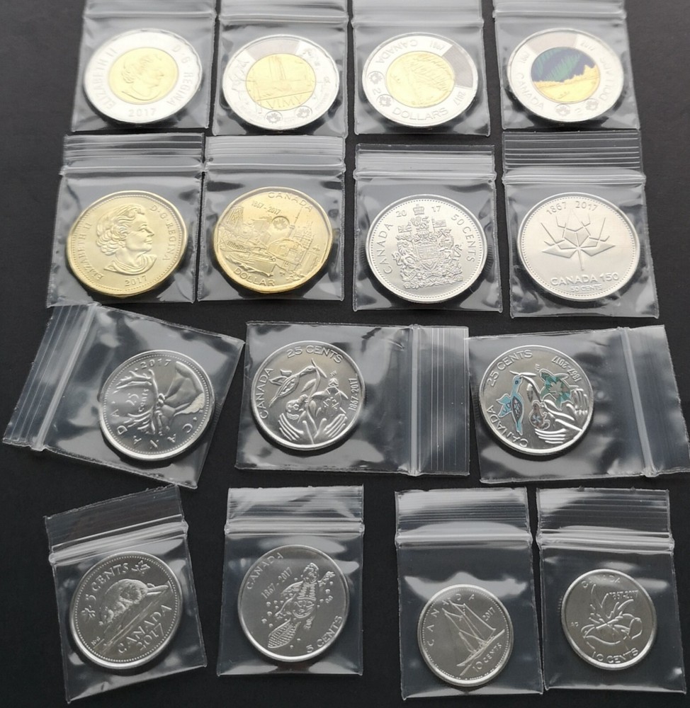 *** CANADA  2017  COMPLETE  UNCIRCULATED  COINS  SET ***
