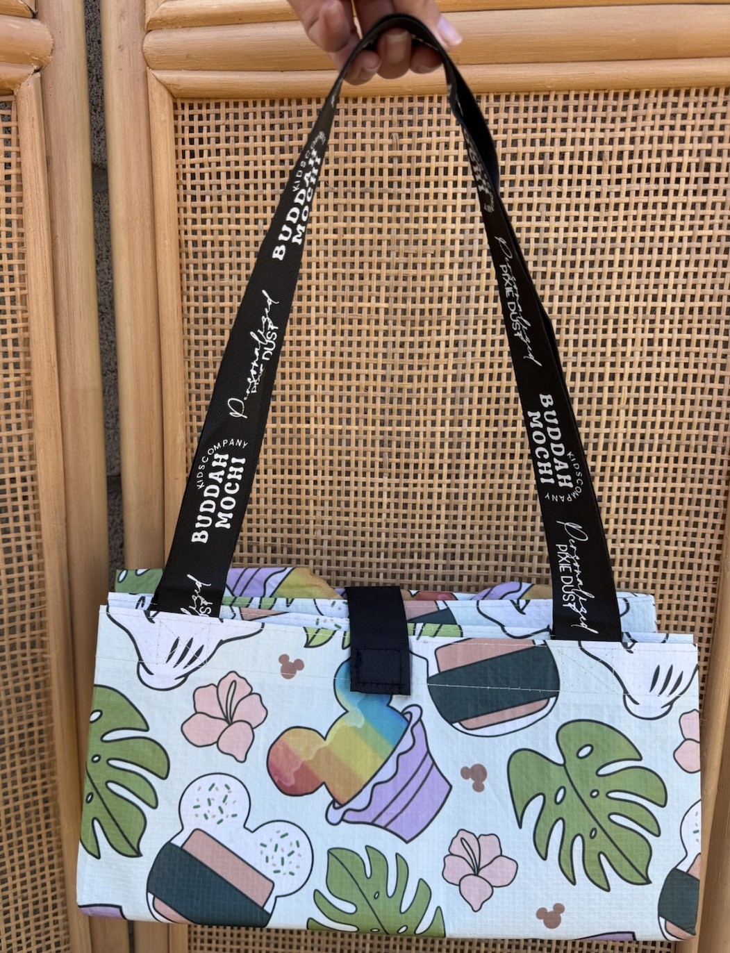 Buddha Mochi Kids Disney Hawaii Shaka Snowcone Musubi Mickey Tote Bag Reusable