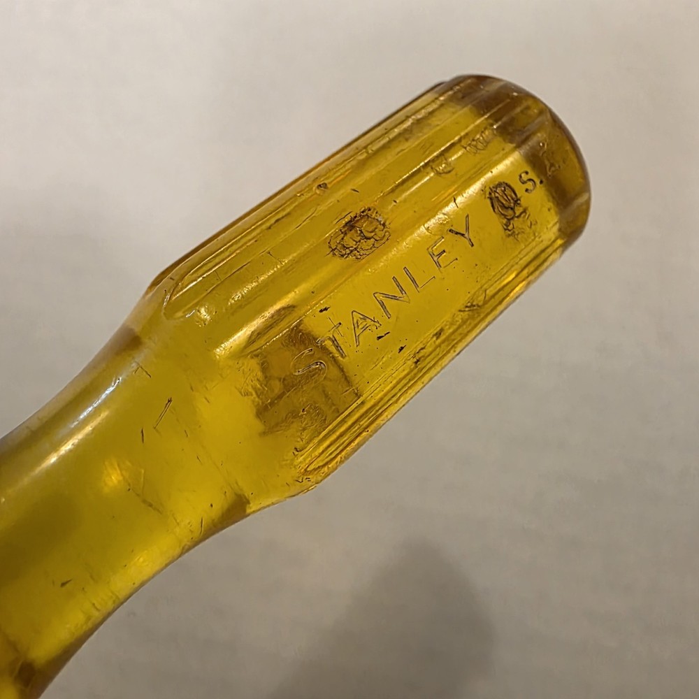 Stanley Flat Slotted Screwdriver USA Small Yellow
