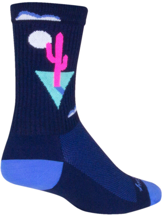 SockGuy Crew Cactal Socks - 6 inch, Blue, Small/Medium