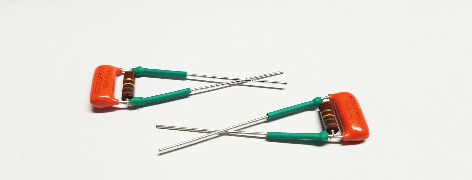 Treble Volume Bleed Circuit Kit .0015uf Orange drop cap 150k Allen Bradley 2pcs