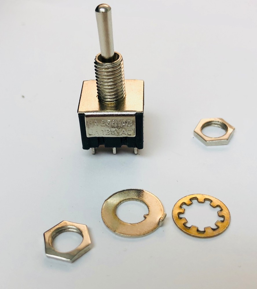 SWITCH Mini On-Off-On Toggle 125V 250V Volt 6A 3A Amp + HARDWARE