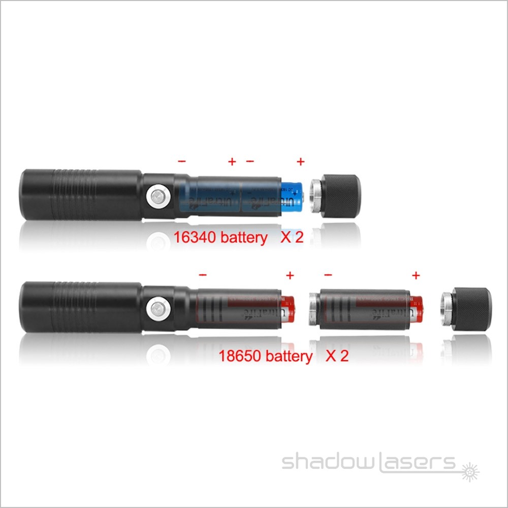Adjustable Focus Blue Laser Pointer 450nm Flashlight Visidle Beam Light+Case US