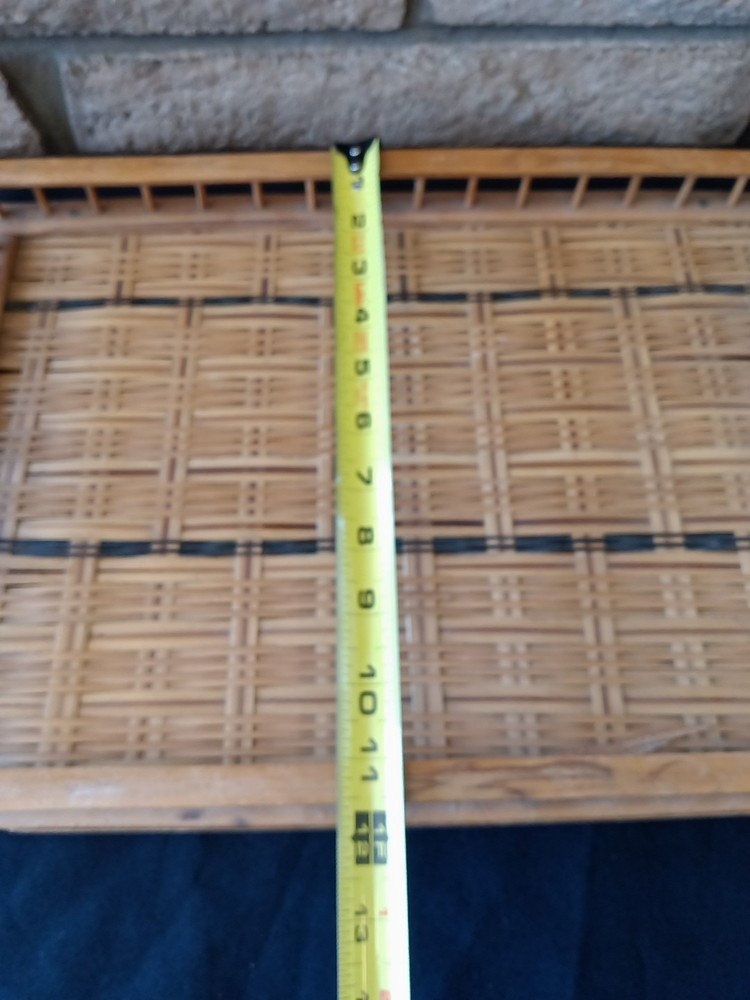 Bamboo Serving Tray Rectangular Sturdy Retro Tiki Barware MCM Boho