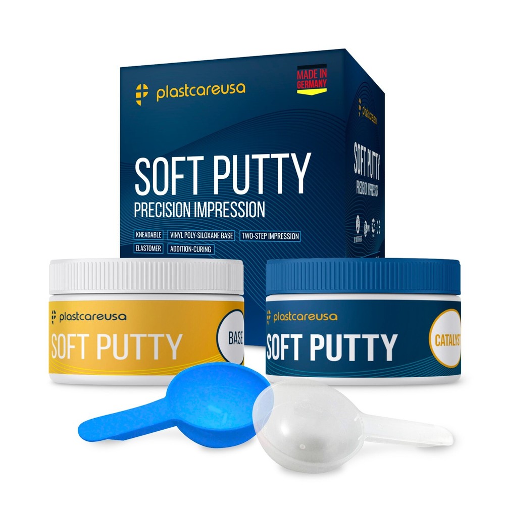 Dental Soft Putty Fast Set Impression Material (290 ml Base + Catalyst) Germany