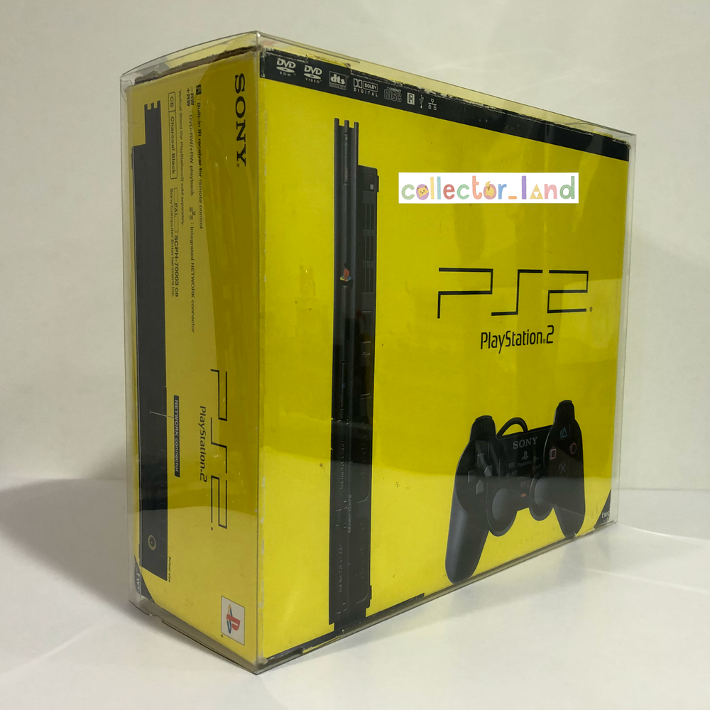 1x BOX PROTECTOR Sony PlayStation 2 Slim PS2 Game Console Box Clear DISPLAY CASE