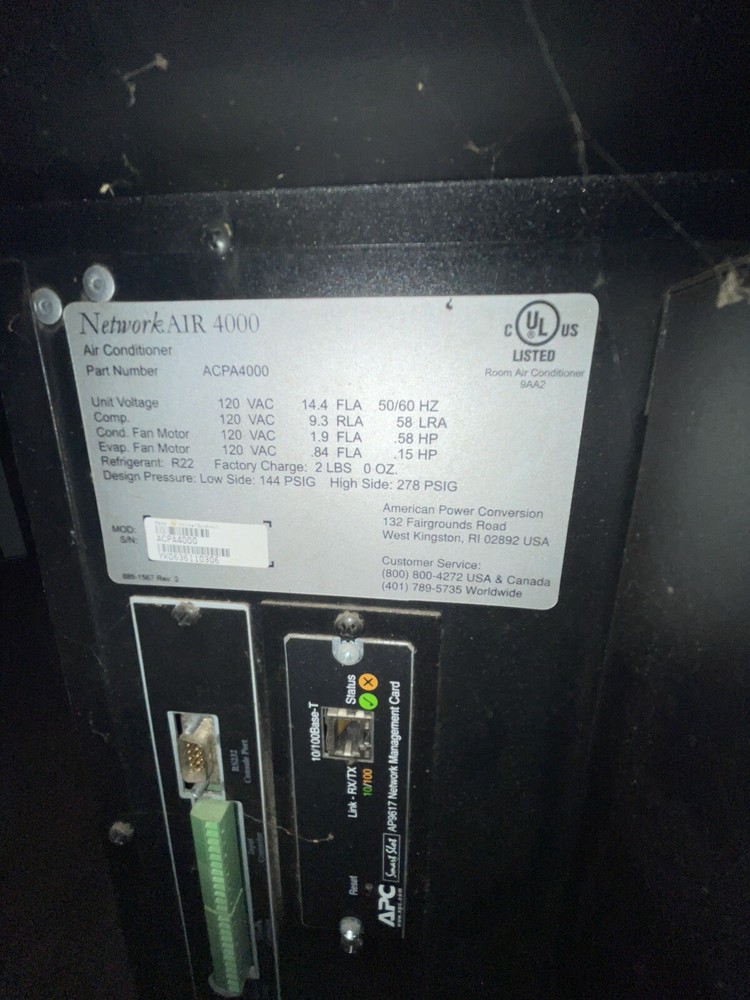 Network Air Cooler Self Contained ACPA4000