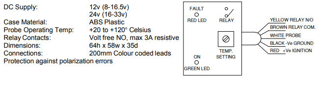 Bolec DCS Temp Switch engine air cool engine, Porsche classic car