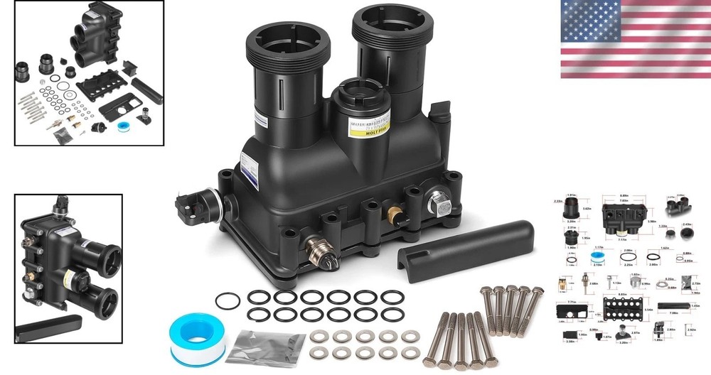 Lightweight Manifold Replacement Kit for Efficient Pool & Spa Heating - 6.14 lbs