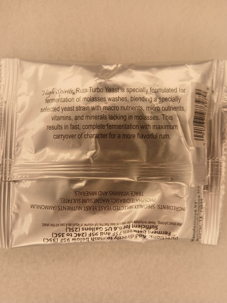 High Spirits Rum Distillers Yeast