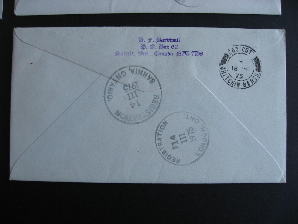 Canada 5 old registered covers