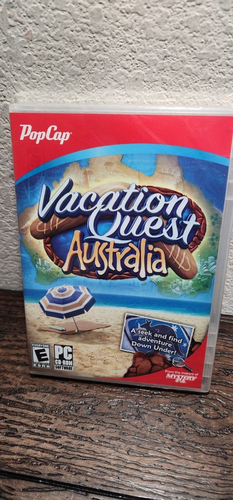 Pop Cap Vacation Quest Australia CD ROM, WIN MAC New Sealed