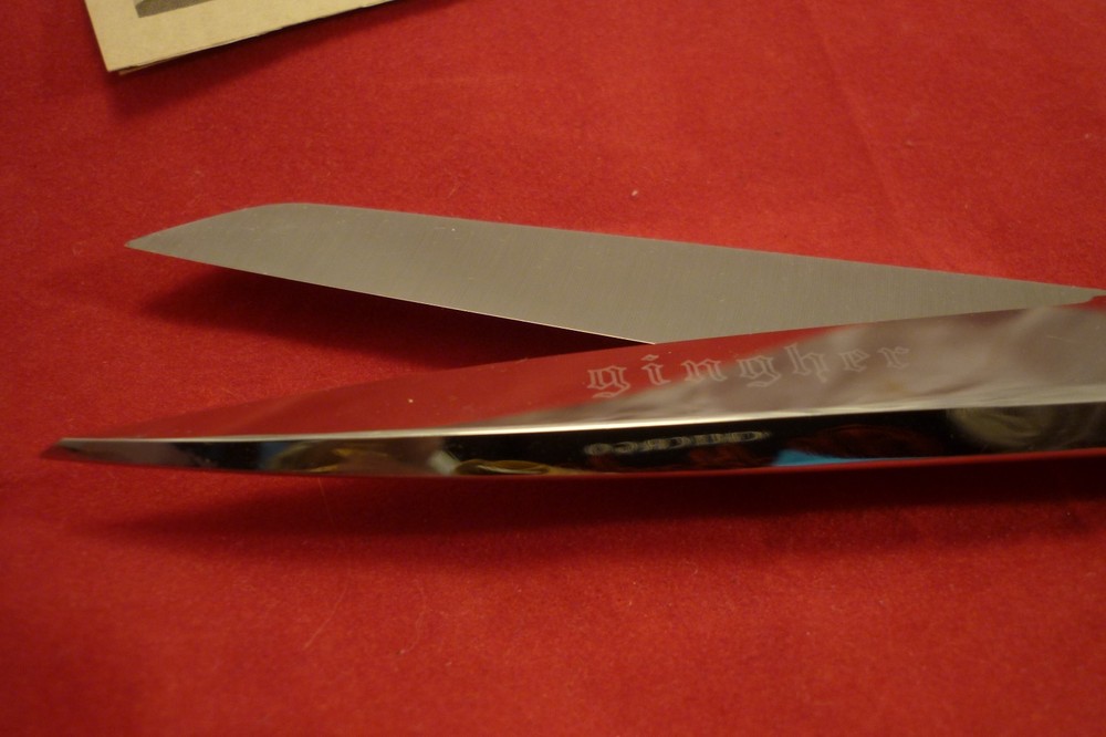 GINGHER G-8 KNIFE EDGE SCISSORS CHROME SHEARS 8"