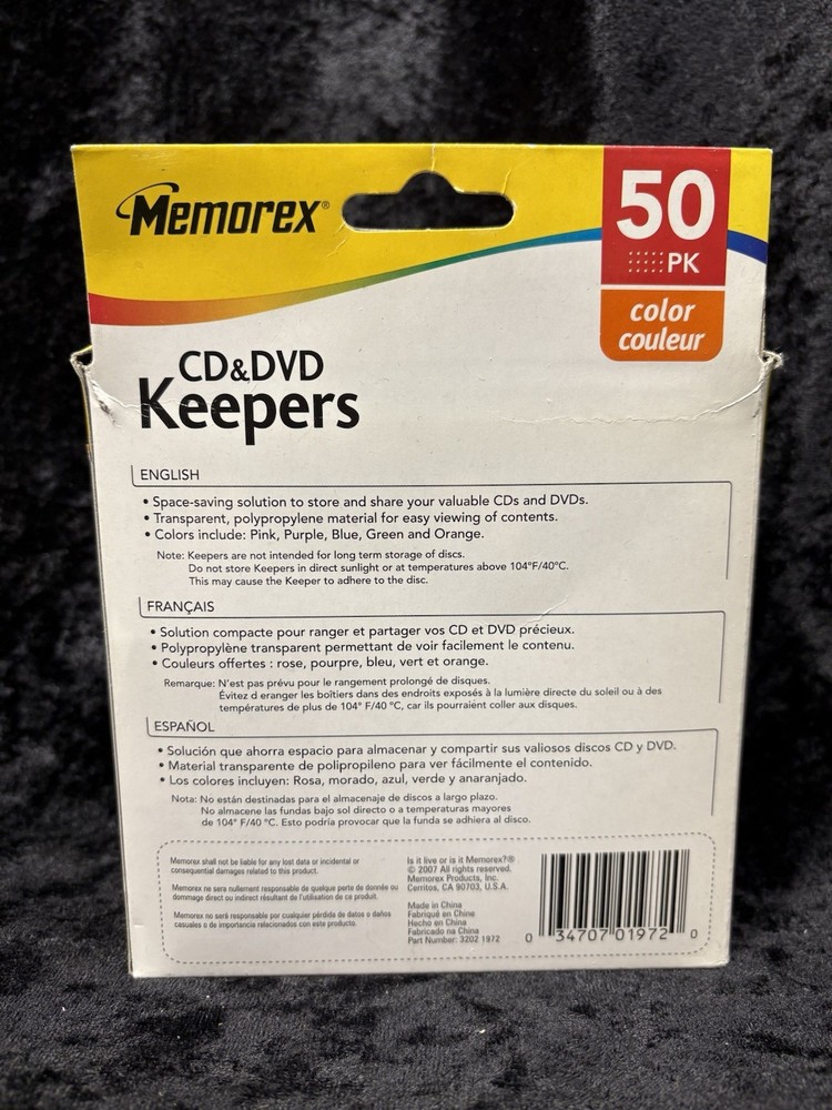 Memories CD/DVD Keepers - Plastic Sleeves - 49 Pack *READ*