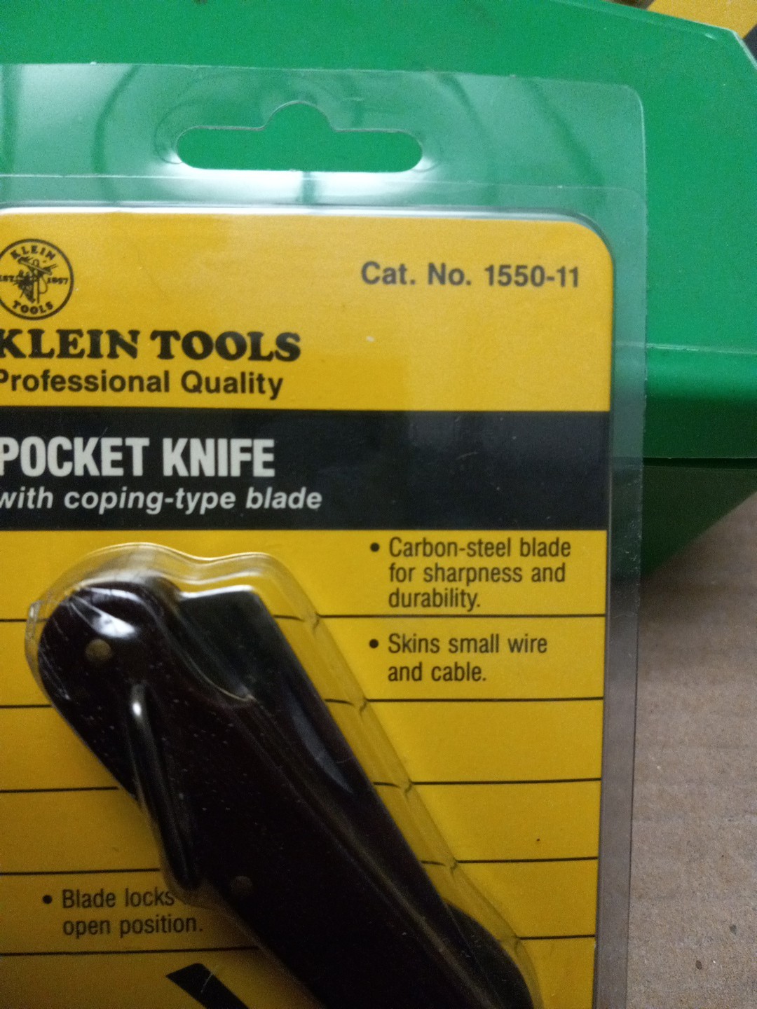 Klein 1550-11 2-1/4" Steel Pocket Knife Coping Blade New 1990