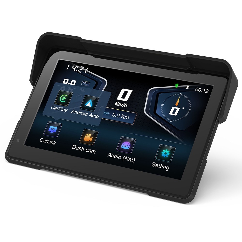 Motorcycle Dashcam 7inch Touchscreen Loop Recording GPS Tracking Bluetooth V4.0