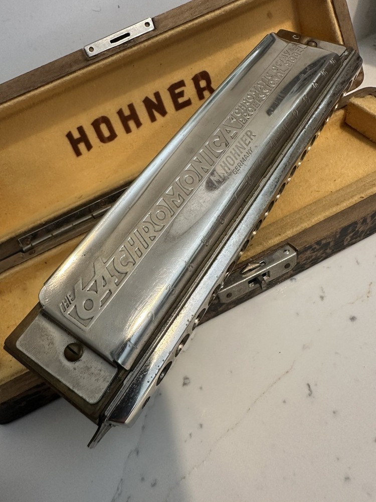 Hohner The 64 Chromonica 4 Octaves Harmonica Professional w/ Case - Untested