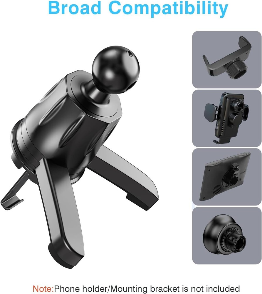 Air Vent Clip for Car Mount Replacement,Adjustable Triangular Fixing BLACK