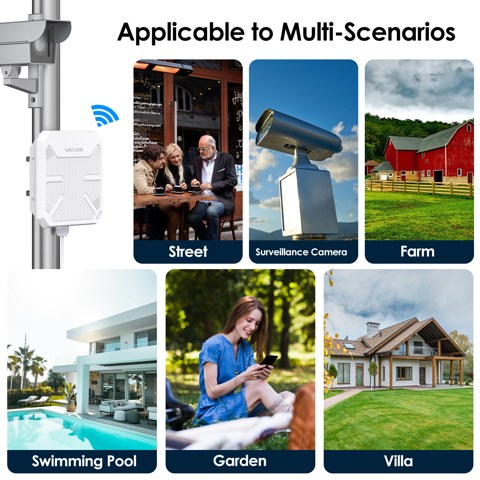 WAVLINK AX3000 WiFi 6 Outdoor Extender Router Booster WIFI Repeater Long Range