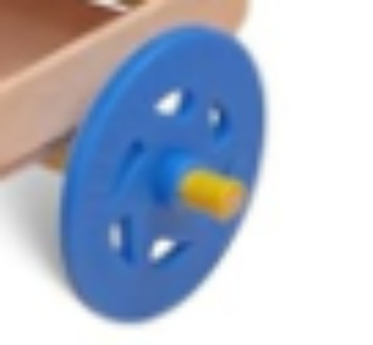 1 Used Small Plastic Toy Wheel, Blue