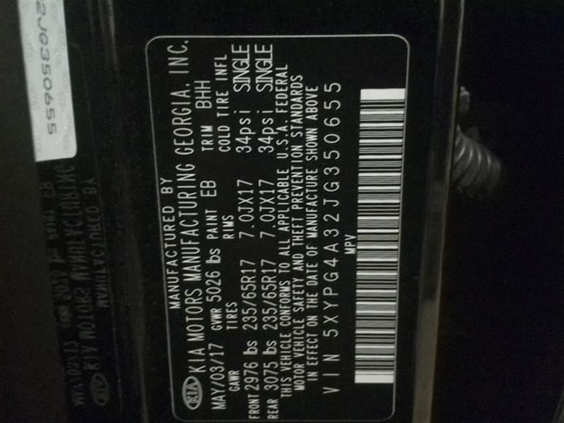 SORENTO 2018 Transmission Shift 10239019
