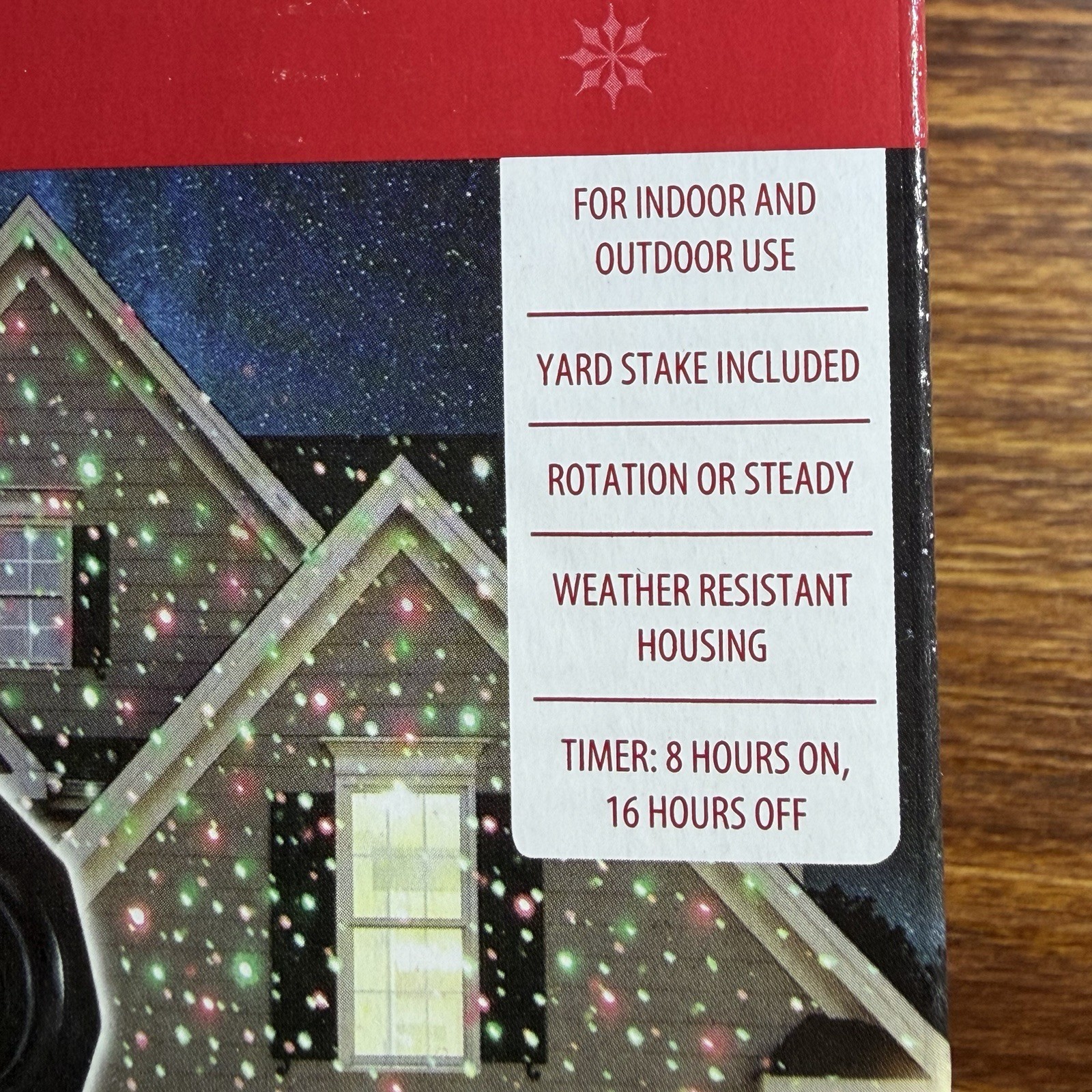 Holiday Time Animated Star Laser Indoor Outdoor 3 Red/Green Christmas Modes NEW