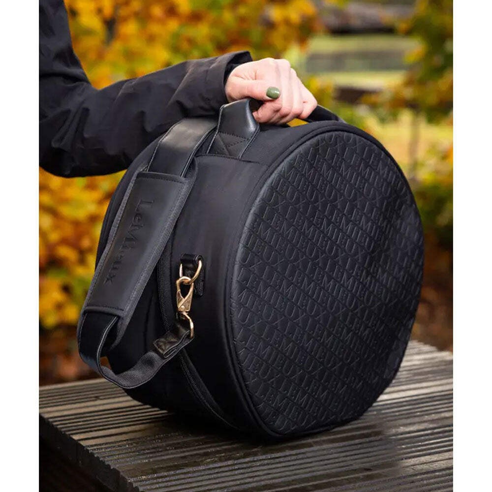 IT04979 LeMieux Luxe Hat Helmet Bag - Black NEW
